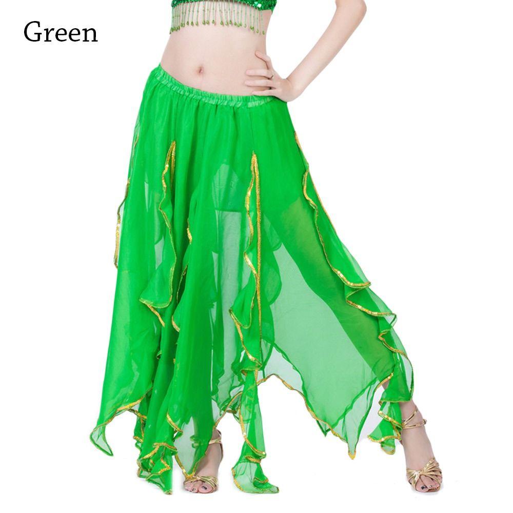 Женская блестящая юбка-солнце, юбка для танцев, юбка для танца живота, испанская юбка, костюмы для выступлений