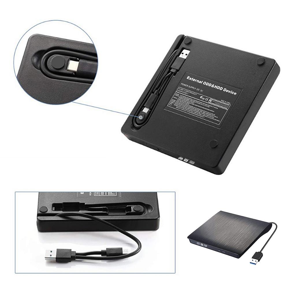 USB 3.0 / Type-C Корпус для оптического привода 9,5 мм / 12,7 мм Тонкий Внешний корпус DVD SATA на USB Кейс-коробка для CD-ROM ODD для ноутбука Настольного ПК