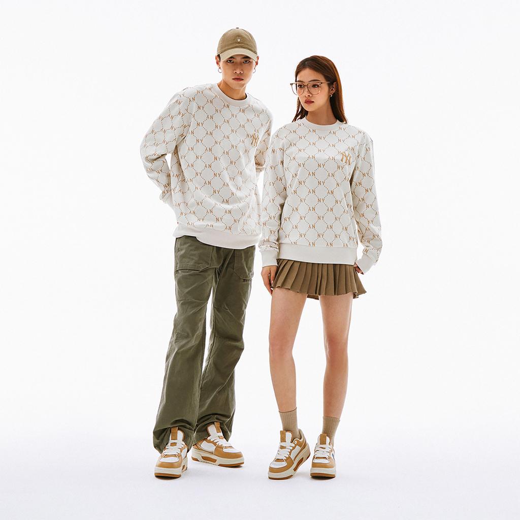 MLB Свитшот T MONOGRAM SS24 Унисекс Кремовый 3AMTM0141-50CRS