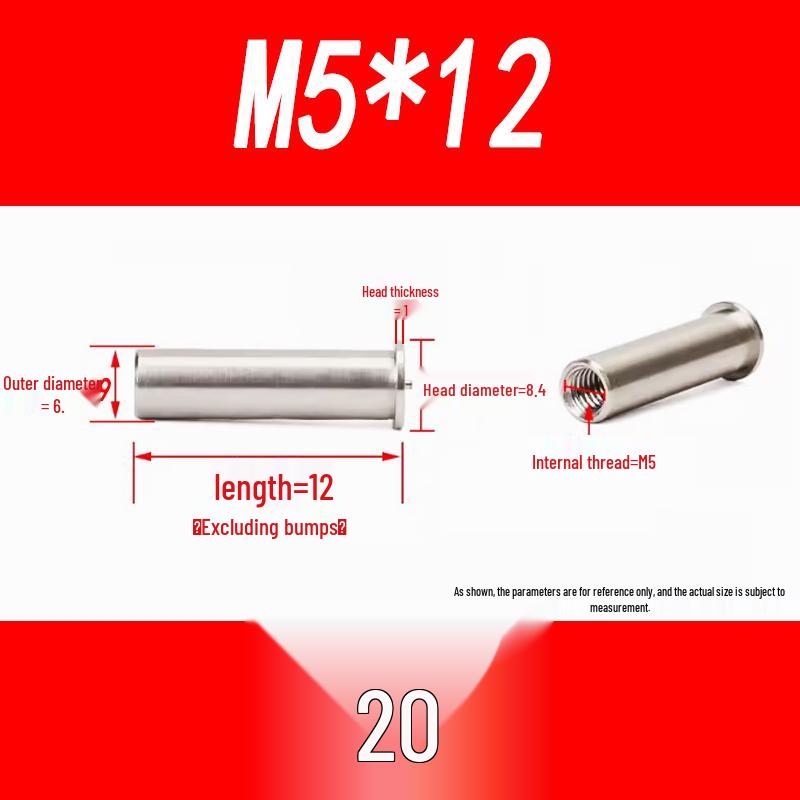 Сварные шпильки из нержавеющей стали 304 с внутренней резьбой M3-M6
