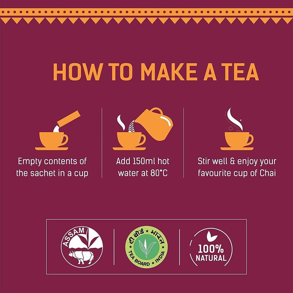 Chaayos Премикс для растворимого чая - Кесар - Обычный сахар (15 пакетиков ) | 100% натуральный шафран | Кесар Чай | Масала Чай | Чай Ассам | Дези Чай