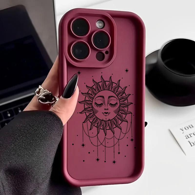 Таро Звезда Солнце Мягкий Силиконовый Чехол Для iPhone 17PM 17 11 15 16 13 Pro Max 14 Plus 12 16 Pro 16E 17AIR Ударопрочный Чехол Для Телефона