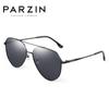 PARZIN поляризованные мужские солнцезащитные очки в авиационной металлической оправе из сплава солнцезащитные очки мужские очки для вождения 8204
