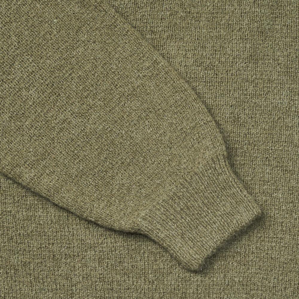 VERNO [Casual] Alpaca Cardigan Knit Olive Green