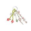 Acrylic Beads Flower Pendant Contrast Color Star Tassel Key Chain Beaded Hanging  Backpack Decor