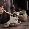 Teapot Ceramic Stone Ceramic Beam Lifting Pot Household Retro Japanese Kung Fu Tea Set Single Pot Handmade Teapot