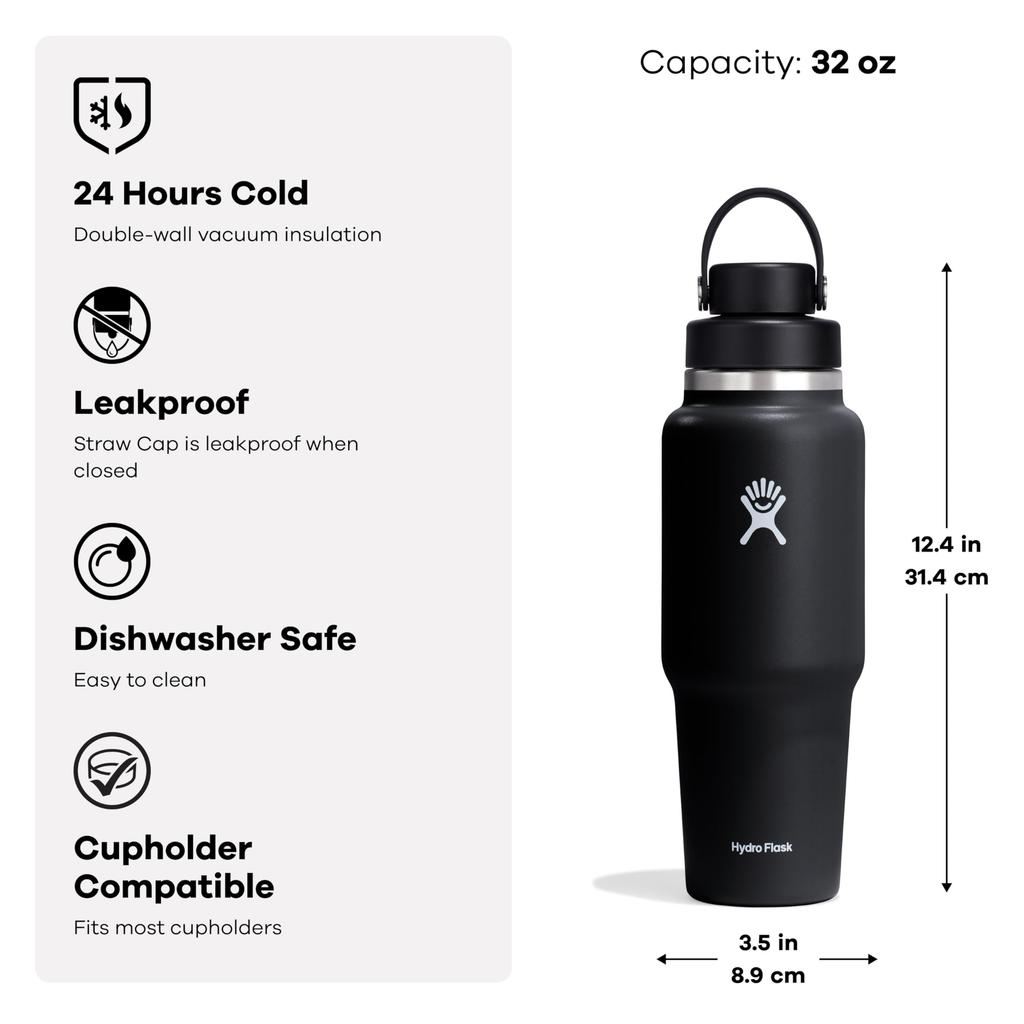 Stainless Steel Bottle Travel Bottle with Flex Chug Cap 32oz 946ml Leaf Insulated Water Bottle Japanese (Authentic Product)