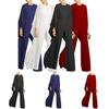 Elegant Women Splicing O-neck Pullover Jumpsuit With Batwing Long Sleeves And High Waist Zipper