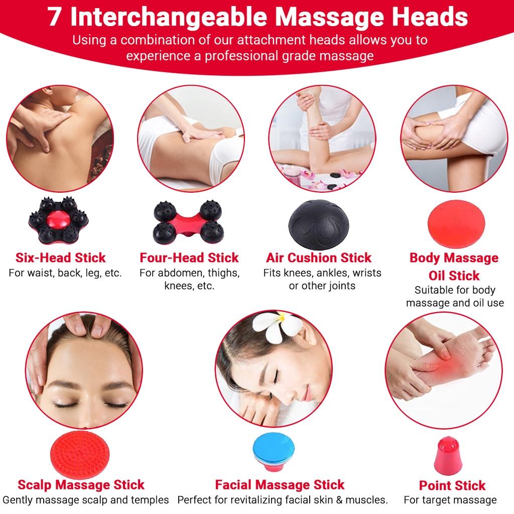 Перезаряжаемый ручной глубокий массажер для мышц шеи, беспроводной электрический массажер для тела с портивным дизайном, глубокотканный массажер для спины