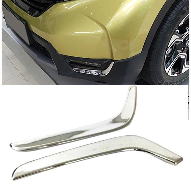 Accessories Outer Front Fog Light Lamp Eyelid Cover Decor Trim ABS For Honda CR-V 2017 2018