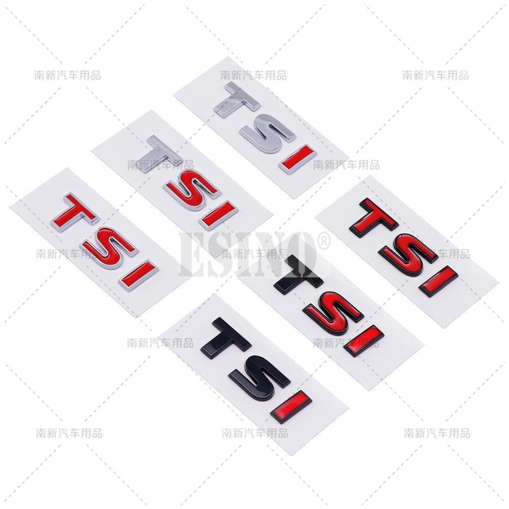 Car Styling 3D TSI ABS Adhesive Emblem Rear Trunk Badge Fender Sticker Car Body Decal for Volkswagen Golf Passat Tiguan Touareg