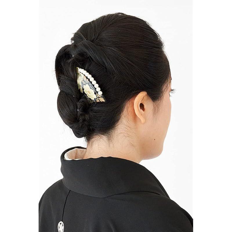 Used [New] Kanzashi Tomesode Makie Hair Ornament Pearl Wedding Mother Hairpin Peony Made in Japan kanzasi 30's 40's 50's 60's Watmosphere Watmosphere