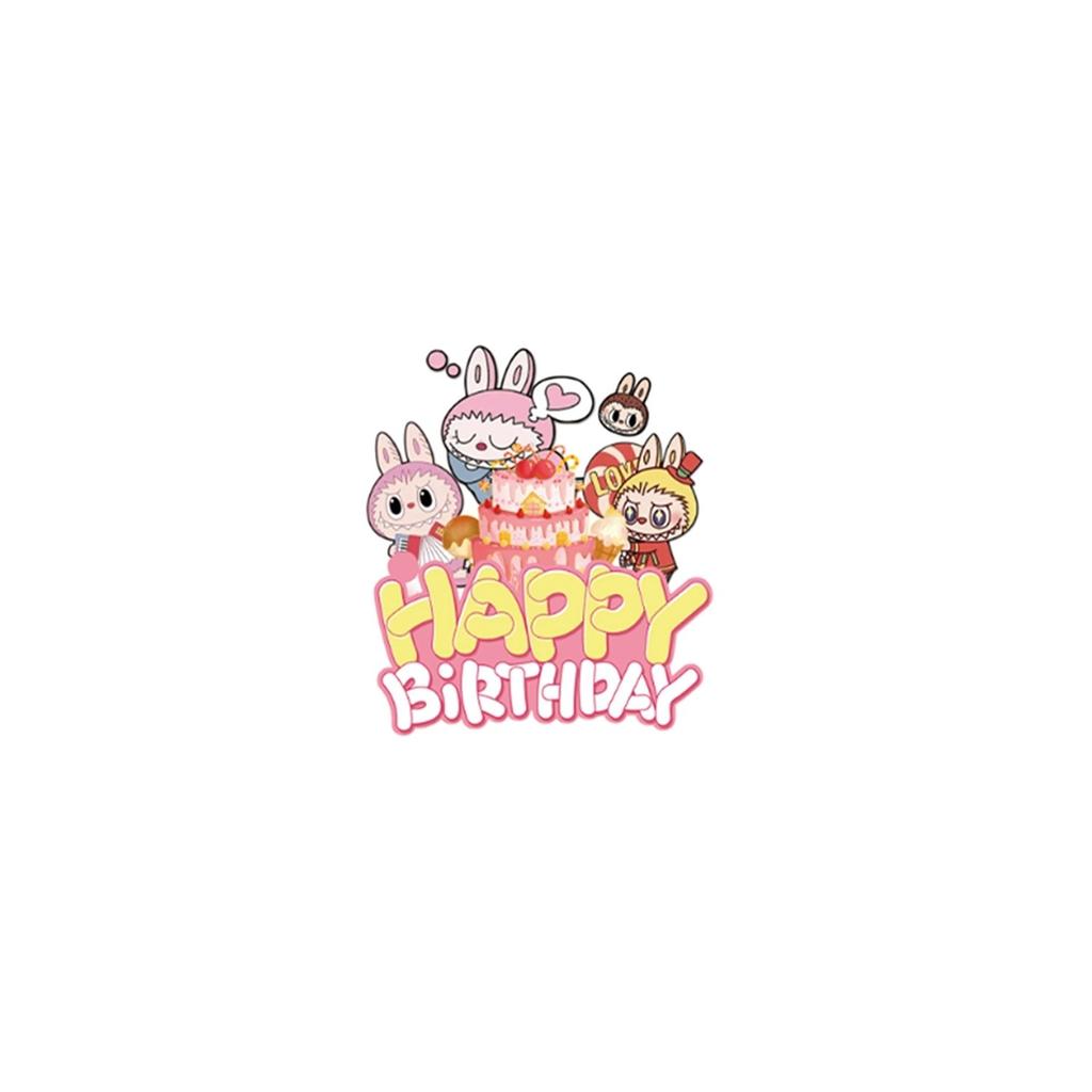 Labubu Birthday Party Decoration Children's Party Supplies Paper Plates, Paper Cups, Tissues, Tablecloths, Flag-raising Gift Bags