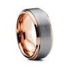 Новая мода 8 мм цвета розового золота кольца из нержавеющей стали черные матовые мужские и женские вечерние обручальные кольца ювелирные изделия размер 6-13