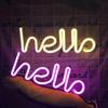 HELLO Neon Sign Creative Shape USB/Battery Operated Non-glaring LED Neon