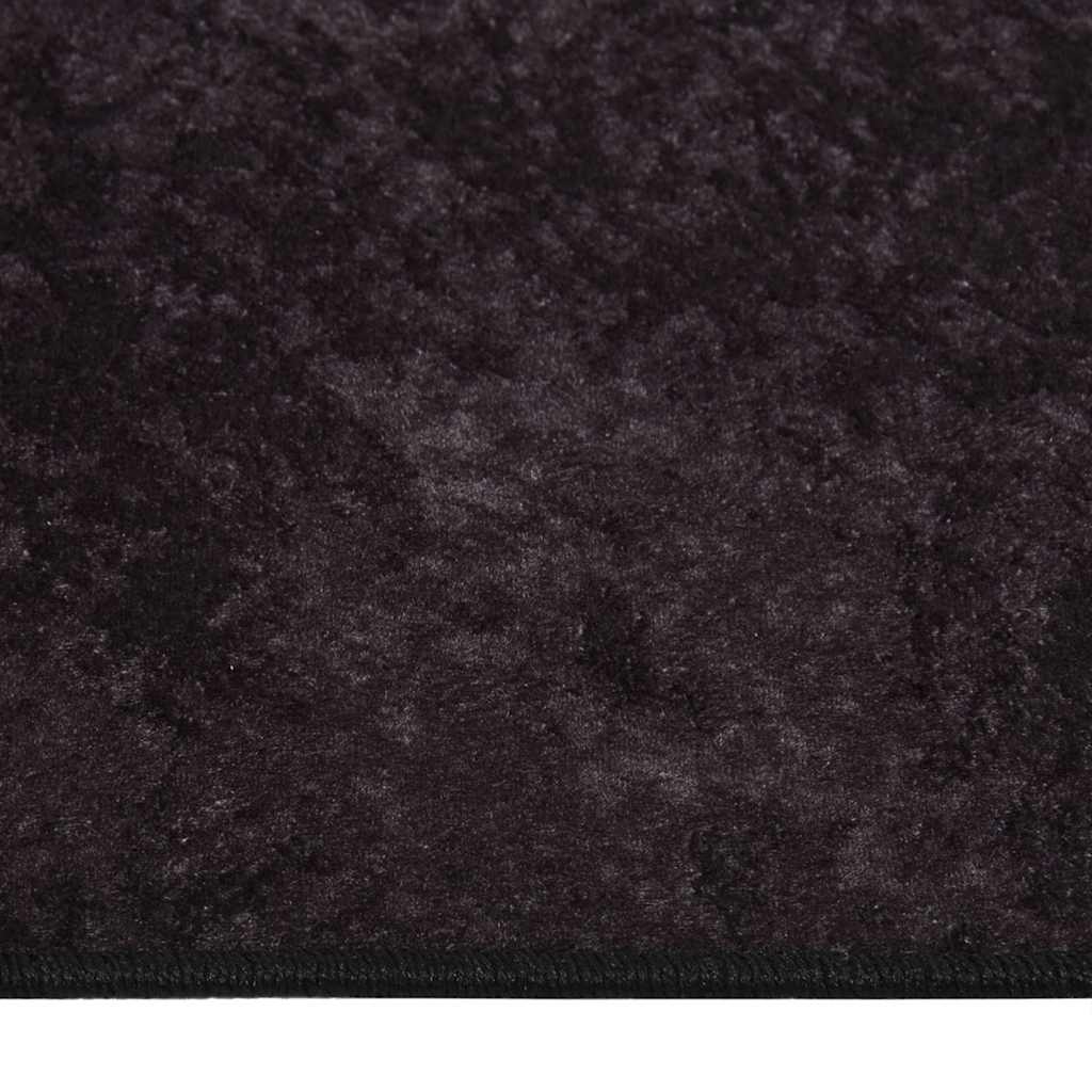 vidaXL Teppich Waschbar 80x150 cm Anthrazit