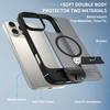 Matte Translucent Stand Phone Case for Magsafe Mag Safe Iphone 16E 16 E 15 Pro Max 14 Plus 13 12 14Pro 16Pro 15Pro Shockproof Phone Cover with Stand