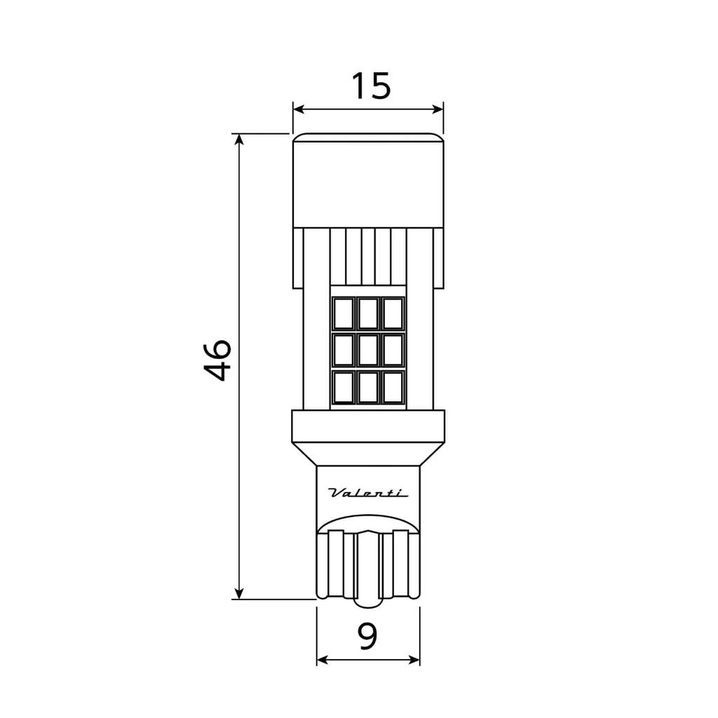 VALENTI Jewel LED VL for Backup 1 Bulb Bulb, Series, T16, White, 6500mAh, Lamps, 12V, [VL403-T16-65]