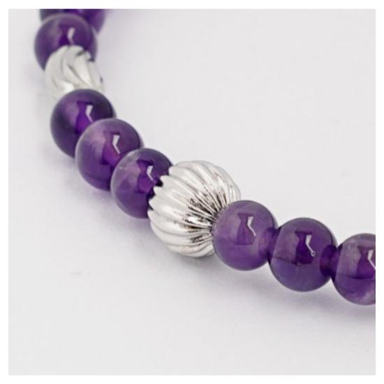 DELIXIR Чонгук из BTS – Доступен в разных цветах Тонкий браслет из натурального камня аметист