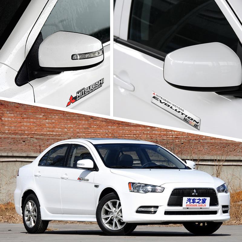 For Mitsubishi Ralliart Lancer 10 9 EX Outlander ASX L200 3D Aluminum Car Stickers Emblem Body Rear Trunk Tail Decal Accessories