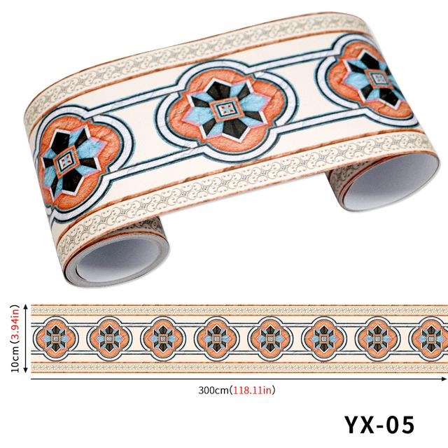 Съемный бордюр для пола, самоклеящиеся наклейки на плитку, пилинг-палка для гостиной, водостойкий настенный декор, линии, наклейки для кухни, ванной комнаты