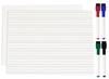 Inkdotpot Dry Erase Board For Kids 9 X 12 Double Sided Lined Blank Dry Erase Lapboard W 4 Markers For Home School (1 Piece