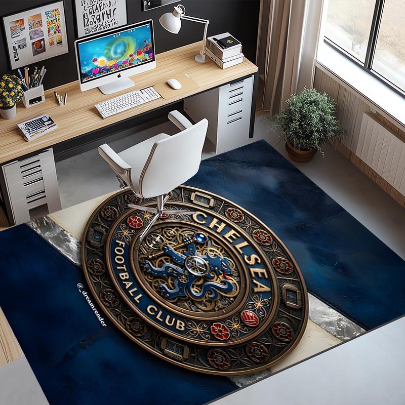 football club.C Pattern Rug, Indoor/Outdoor Mat, for Picnic, Gameroom, Bedroom, Office, Living Room, Home Decor Carpet, Birthday Gift