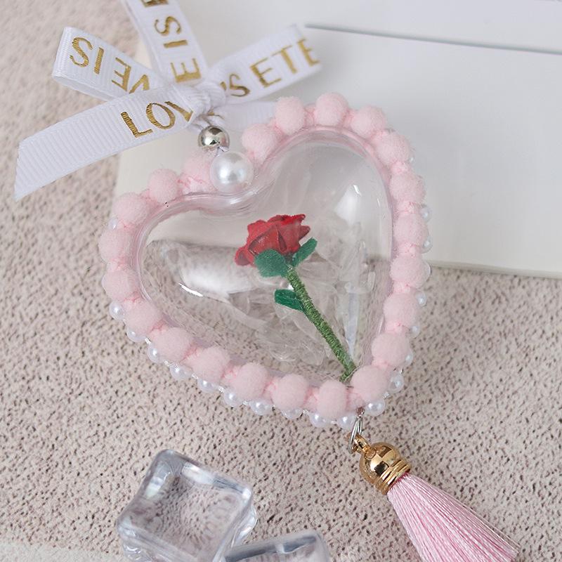 DIY Rose Car Pendant Ornament - Handmade Birthday Gift for Couples or Girlfriends