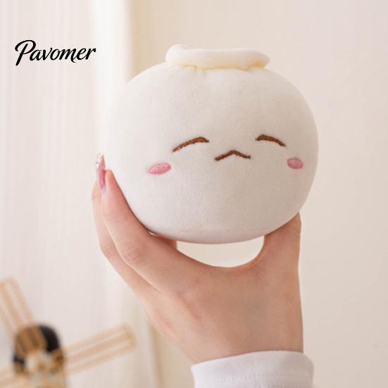 Lucky Bag Key Ring Cute Steamed Bun Plush Keychain, Kawaii Dumpling Doll Pendant for Best Friend Small Gift Backpack Keys, Soft Stuffed Food