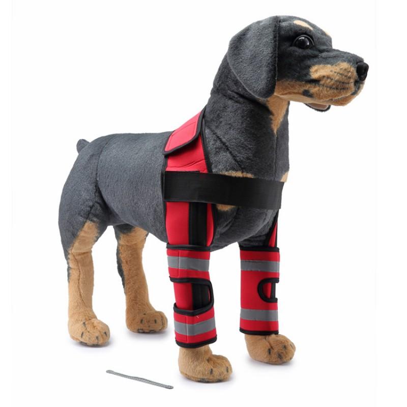 Double Joint Dog Elbow Protector Small Dogs Surgery Injury Anti-Lick Leg Sleeve Knee Wrap