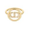 Dior 30 Montaigne Classic Cd Letter Logo Metal Resin Ring Women rings Gold R1514WOMRS-D301