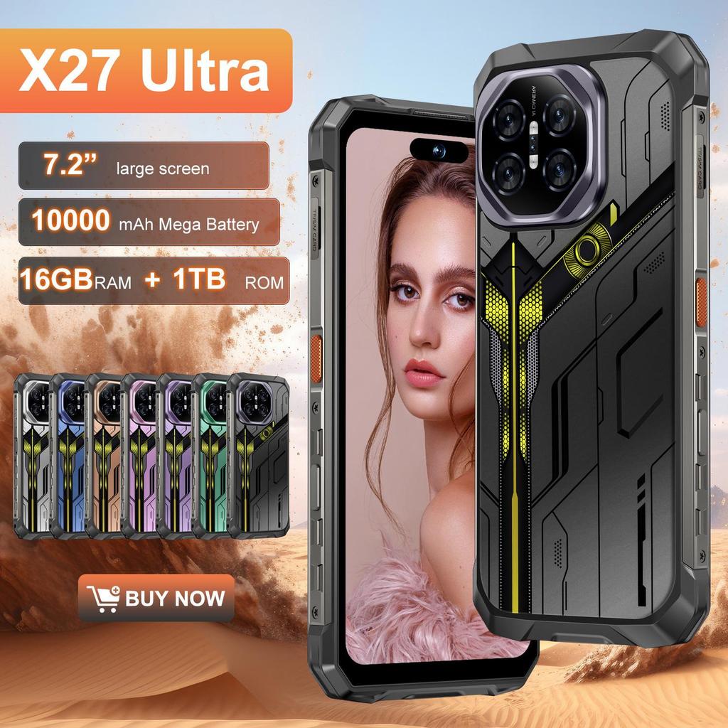 Оригинальный 5G-смартфон X27 Ultra 16 ГБ + 1 ТБ, Прочный и водонепроницаемый дизайн