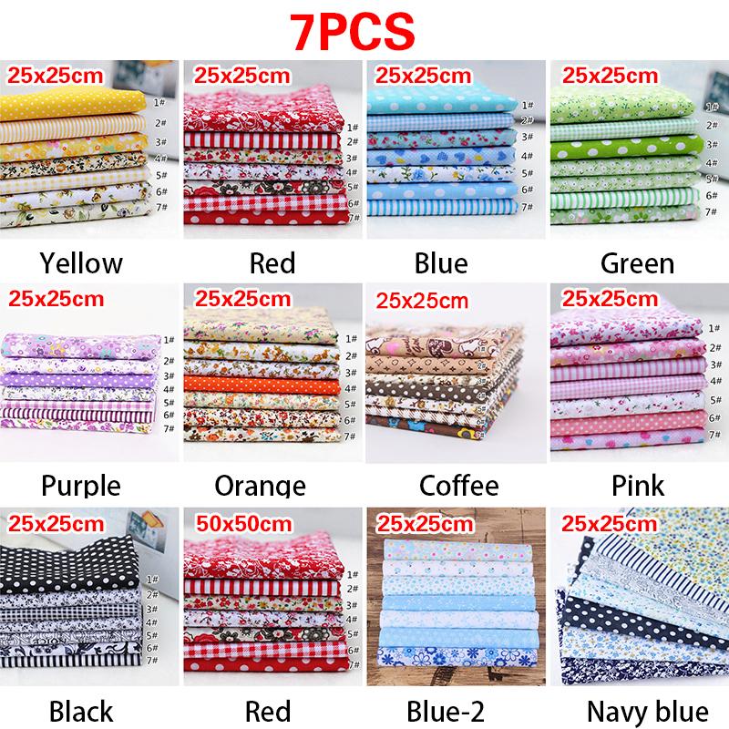 9 цветов ручная работа лоскутное хлопчатобумажная ткань скрапбук набор пэчворк поделки шитье (Размер:25x25cm)