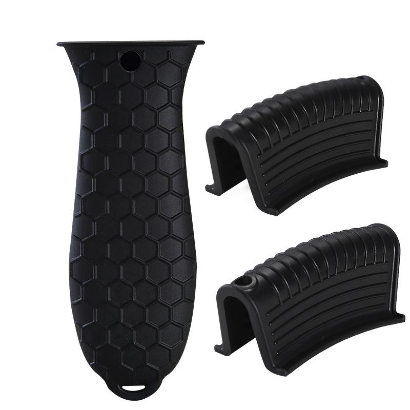 3-Pack Non-Slip Silicone Heat-Resistant Handle Covers for Cast Iron Skillets, Frying Pans & Casseroles