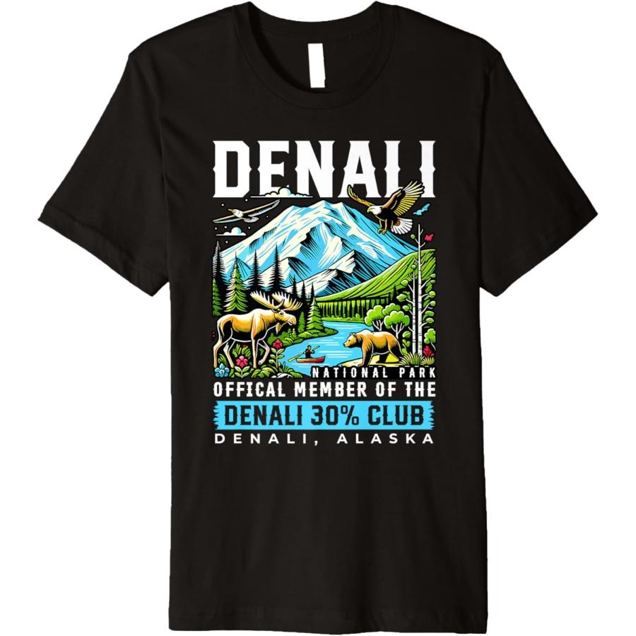 Denali 30% Club Shirt Alaska National Park Souvenir Premium T-Shirt