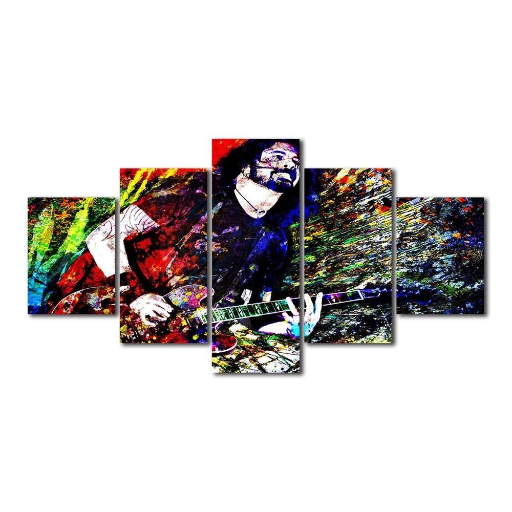 Wall Art Modular Pictures 5 Pcs Abstract Color Singer Posters Canvas Paintings Modern Living Room Home Decor No Frame HD Prints