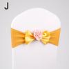 1PC Stretch Chair Bands Bowknot Flower Chair Sashes Banquet Event Decor Wedding Party Supplies