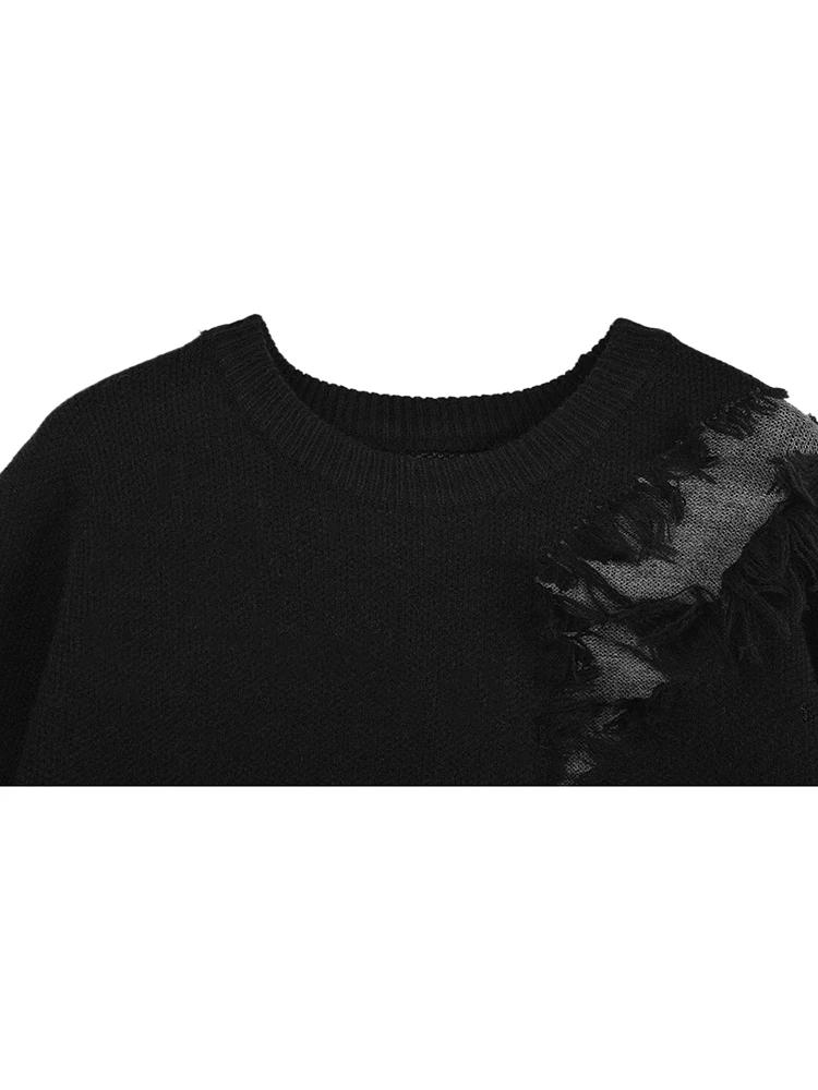 Xitao Свободные нерегулярные свитера с круглым вырезом, пуловеры GJ1119