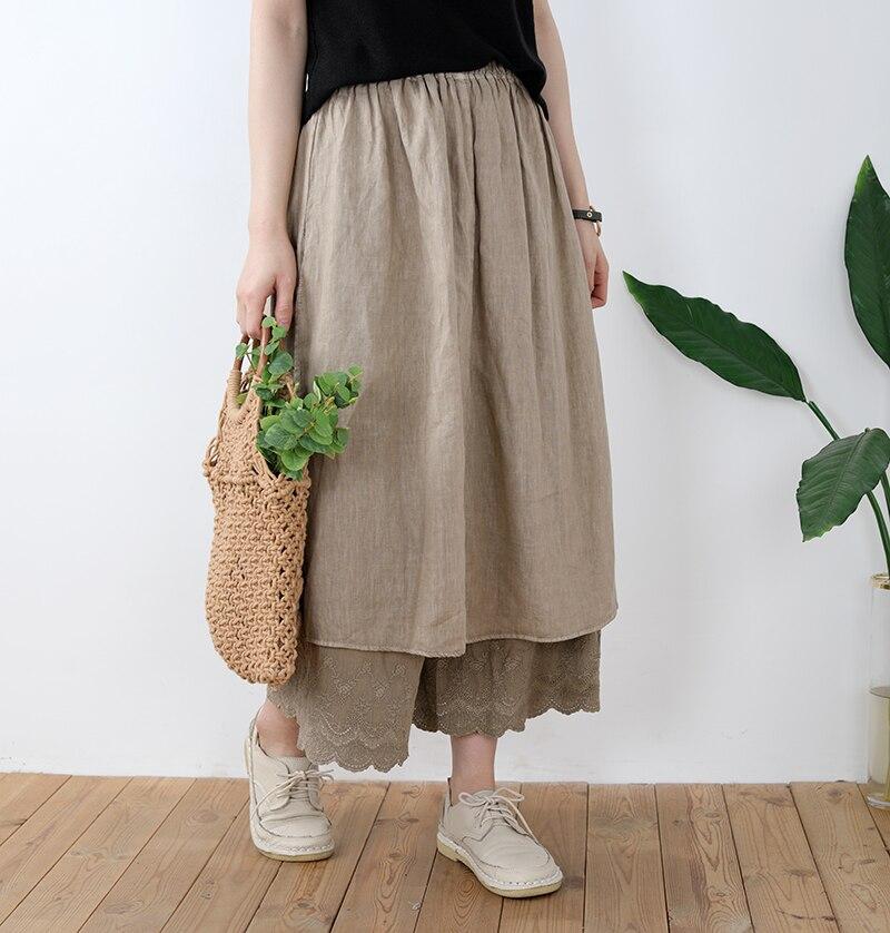 Летние свободные женские винтажные юбки трапециевидной формы в японском стиле с высокой талией