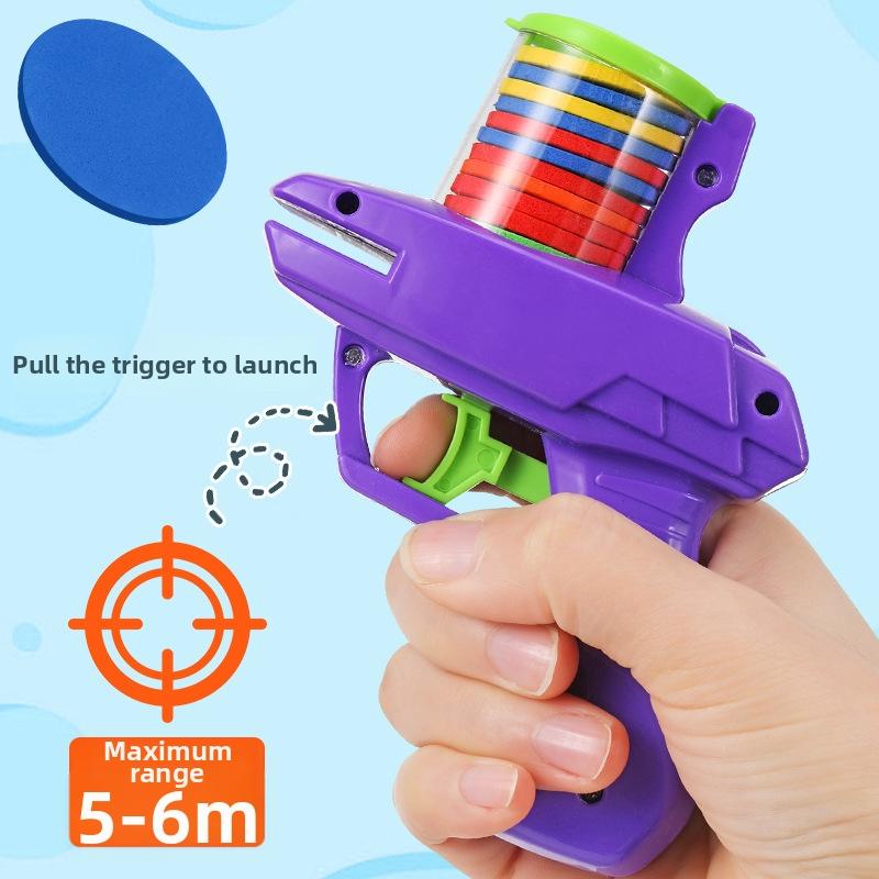 Забавные игрушки для кошек Креативный пистолет-репка с 15 шт. многоразовых фрисби из пеноматериала для охоты на домашних животных интерактивная игрушка для собак и кошек товары для домашних животных