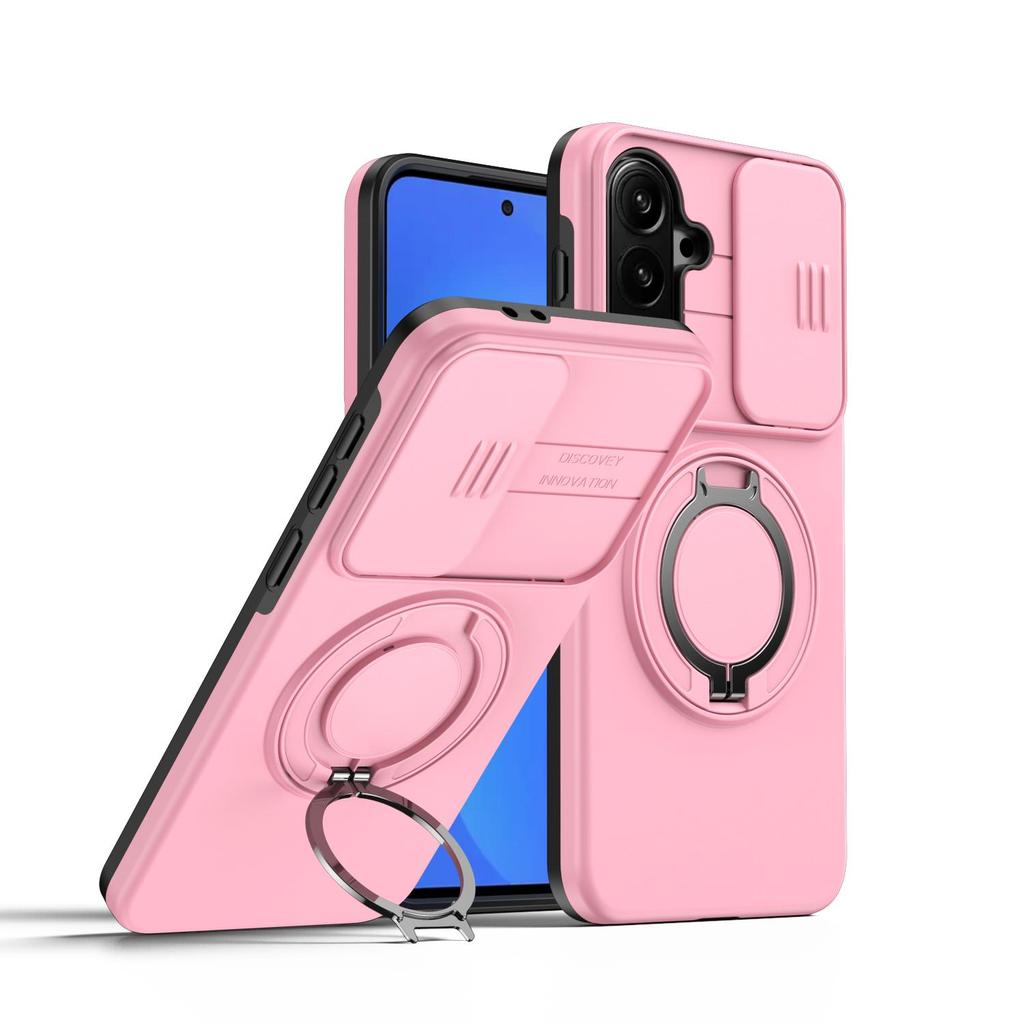 Slide Window Lens Protection Magnetic Ring Bracket Case For Samsung Galaxy A36 A56 A26 A16 Armor case