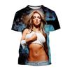 Летние футболки с 3D-принтом Бритни Спирс Streetwear Мужские Женские Повседневные Большемерные С круглым вырезом С коротким рукавом Футболки Топы Одежда