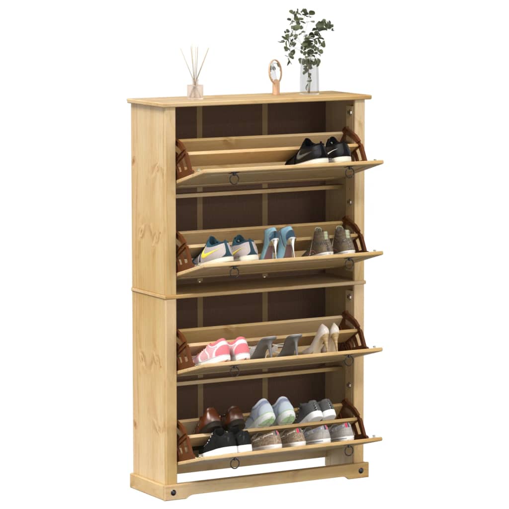 Szafka Na Buty Corona, 99X32X163,5 Cm, Lite Drewno Sosnowe