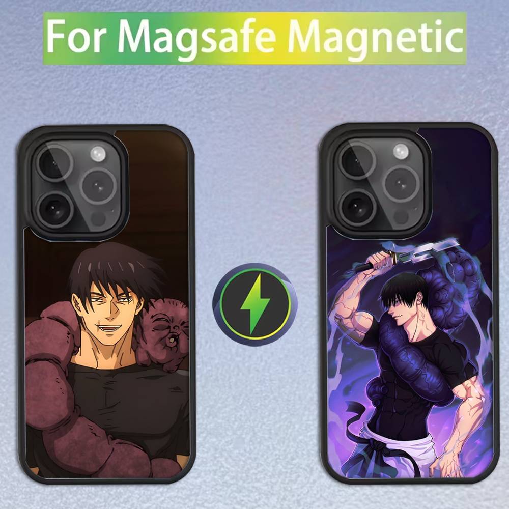 Чехол для телефона Toji Fushiguro J-jujutsu для iPhone 16,15,14,13,12,11,Pro,Max,Plus,Mini,SE Магнитная беспроводная зарядка Magsafe