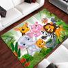 Cartoon Jungle Animal Print Carpet Children Play Carpet Living Room Bedroom Non-slip Carpet Area Rug for Living Room Bedroom