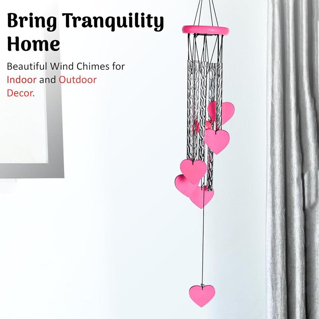 Positive Energy Showpieces for Living Room, Bedroom, and Hall | Home Décor Items for Housewarming and Gift Ideas for Women, Heart Shape Pink
