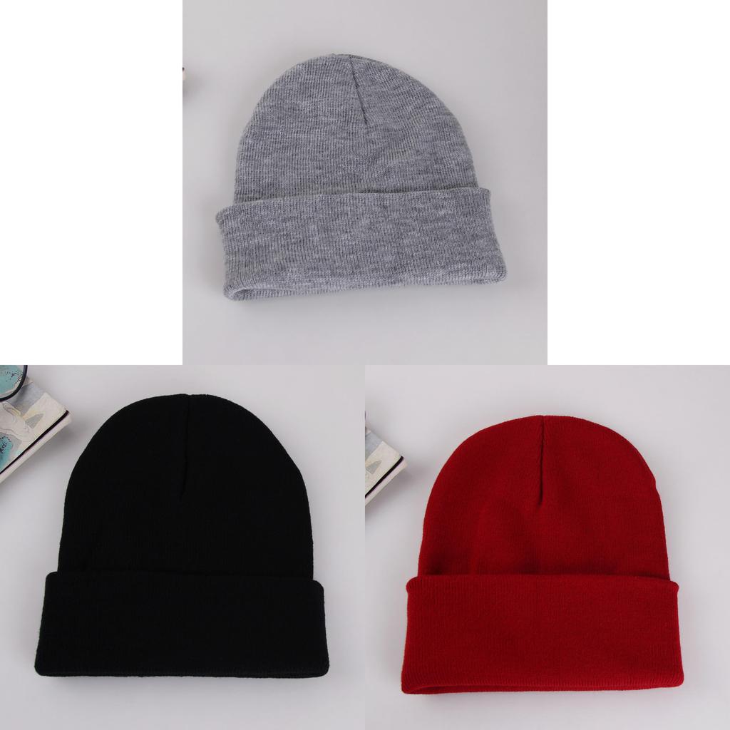 Knit Hat For Adults Winter Warmth Windproof Acrylic Cap For Casual Use