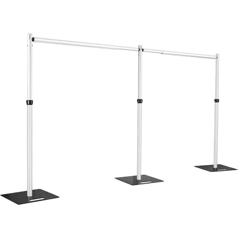 10x20FT Wedding Adjustable Crossbar Pipe&Drape Backdrop Stand portable Aluminum Stand for Mariage Balloon Decoration Party Decor