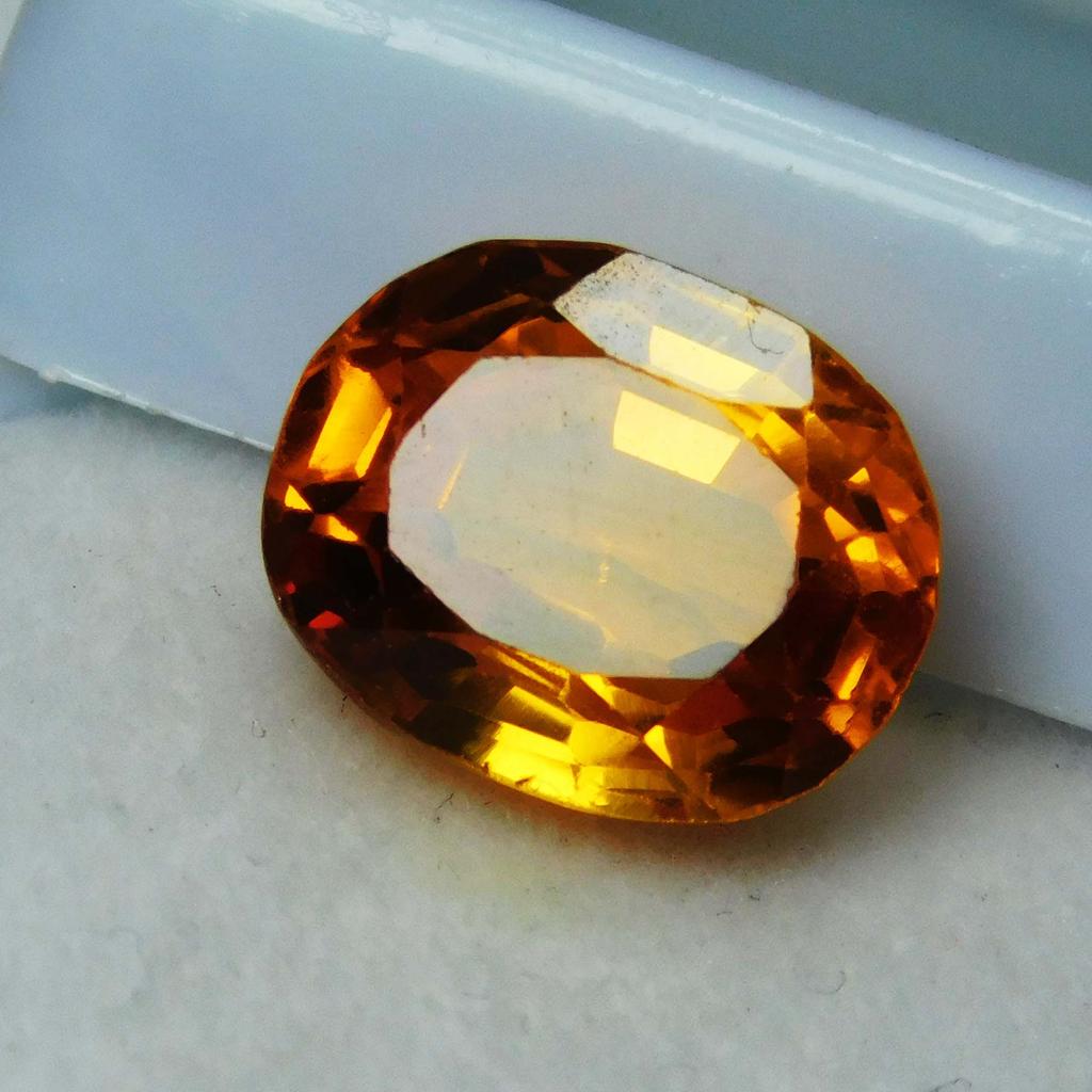 8.11 Ct Natural Oval Cut Sparkling Fire Orange Sapphire Loose Gemstone