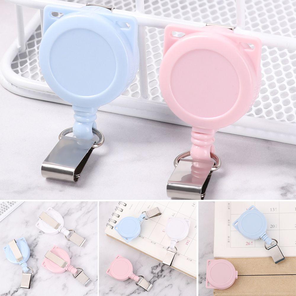 1pc Unisex Anti-Lost Clip Office Supplies Lanyards Nurse ID Name Card Badge Holder Key Ring